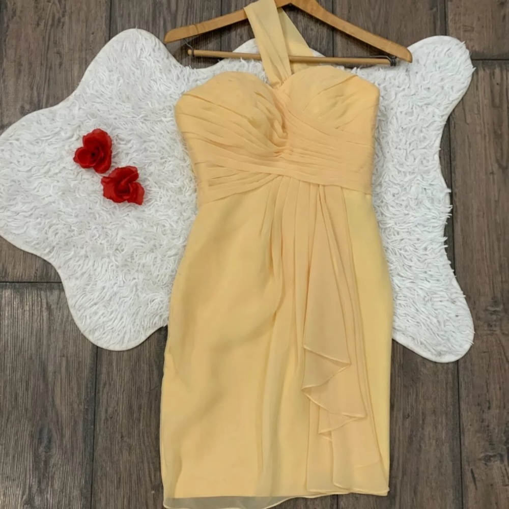 Yellow Formal Dress DaVinci Fitted Bust Sleeveless